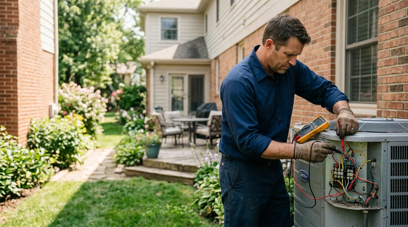 HVAC technician working near Parkers Prairie, MN